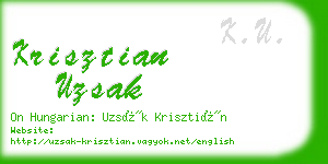 krisztian uzsak business card